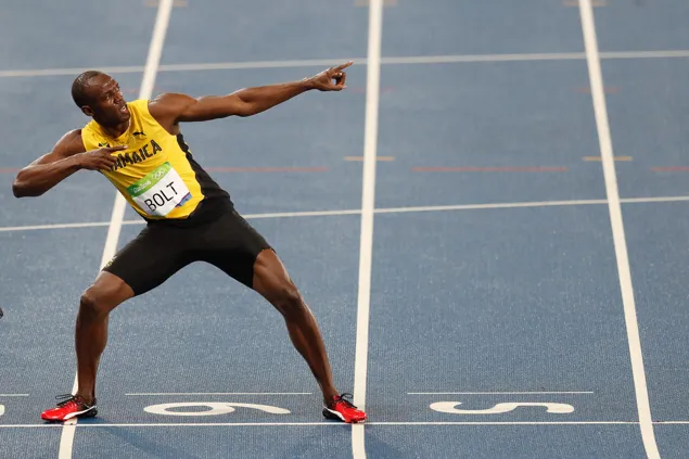 Usain Bolt holds world records for the fastest 100 meter, 200 meter, and 4x100 meter races. Is this solely the result of years of training? Or do his genes play a role in this success? (Image by Fernando Frazão/Agência Brasil, CC BY 3.0 BR, via Wikimedia Commons)